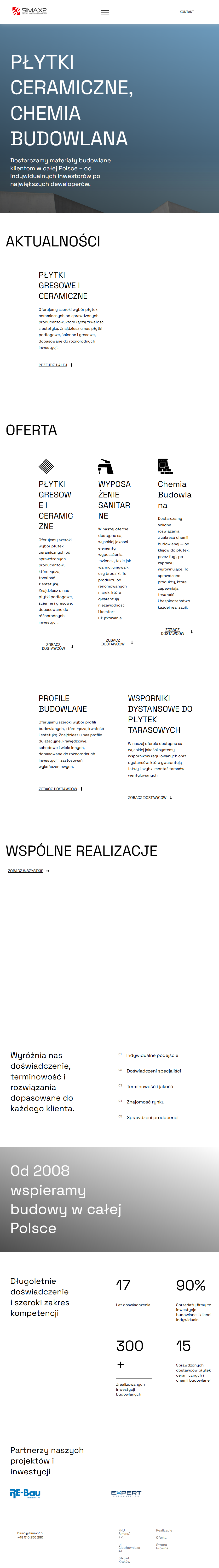 Strona firmy budowlanej simax2.pl